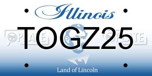 TOGZ25 Illinois License Plate