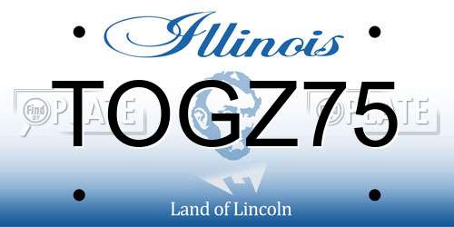 TOGZ75 Illinois License Plate