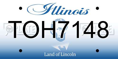 TOH7148 Illinois License Plate