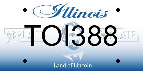 TOI388 Illinois License Plate