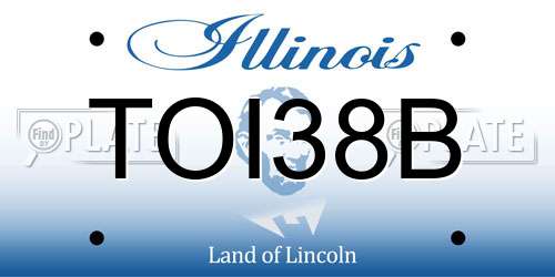 TOI38B Illinois License Plate