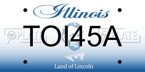 TOI45A Illinois License Plate