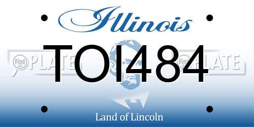 TOI484 Illinois License Plate
