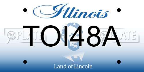TOI48A Illinois License Plate