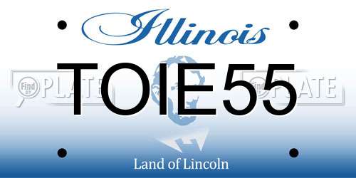 TOIE55 Illinois License Plate