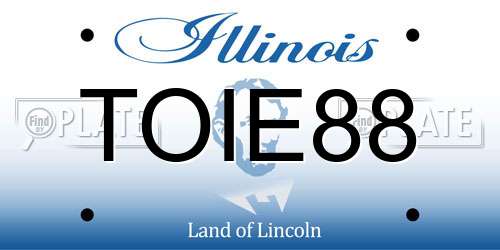 TOIE88 Illinois License Plate