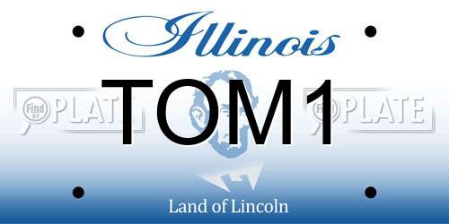 TOM1 Illinois License Plate