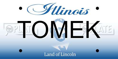 TOMEK Illinois License Plate