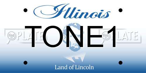 TONE1 Illinois License Plate
