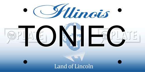TONIEC Illinois License Plate