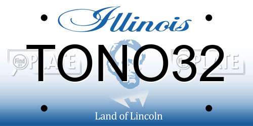 TONO32 Illinois License Plate