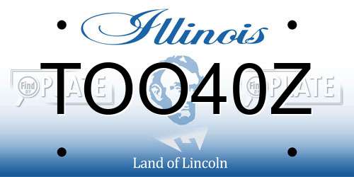 TOO40Z Illinois License Plate