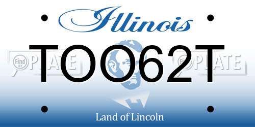 TOO62T Illinois License Plate