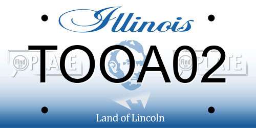 TOOA02 Illinois License Plate