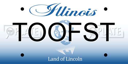 TOOFST Illinois License Plate