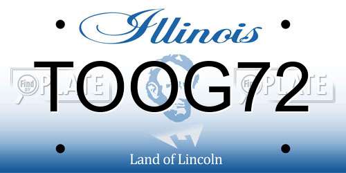 TOOG72 Illinois License Plate