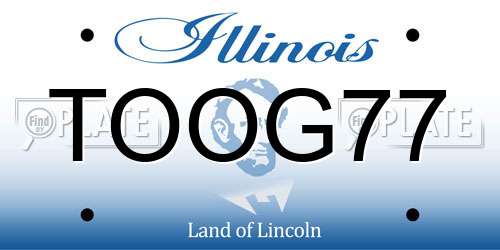 TOOG77 Illinois License Plate