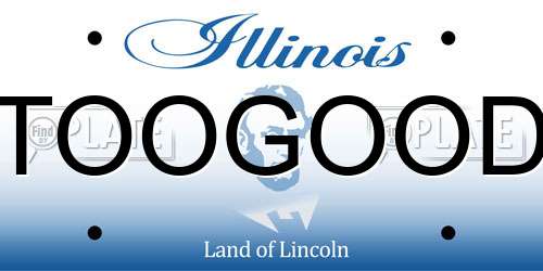 TOOGOOD Illinois License Plate
