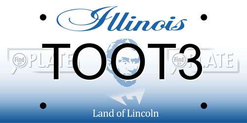 TOOT3 Illinois License Plate