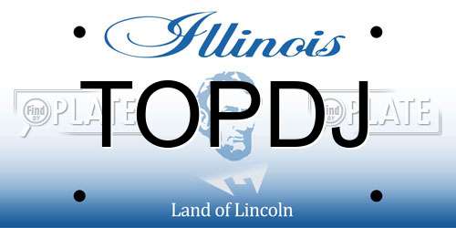 TOPDJ Illinois License Plate