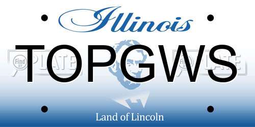 TOPGWS Illinois License Plate