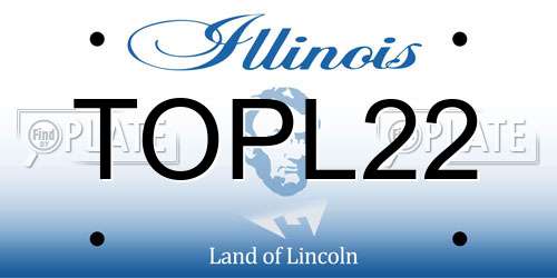 TOPL22 Illinois License Plate