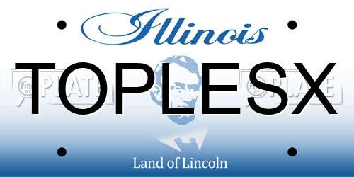 TOPLESX Illinois License Plate