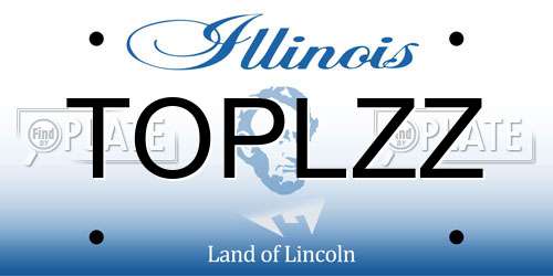 TOPLZZ Illinois License Plate