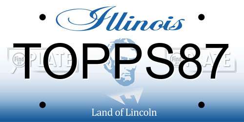 TOPPS87 Illinois License Plate