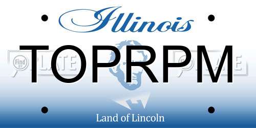 TOPRPM Illinois License Plate