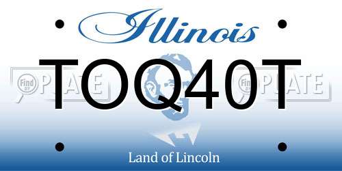 TOQ40T Illinois License Plate