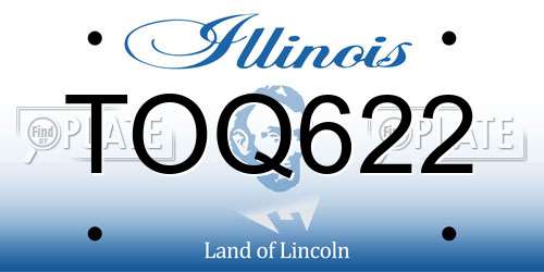 TOQ622 Illinois License Plate