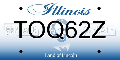 TOQ62Z Illinois License Plate