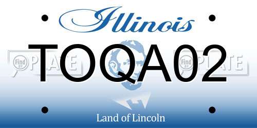 TOQA02 Illinois License Plate