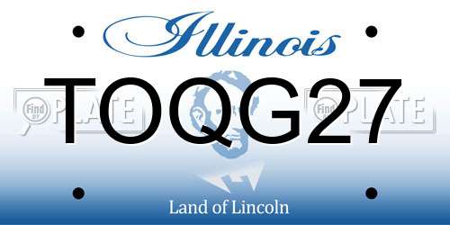 TOQG27 Illinois License Plate