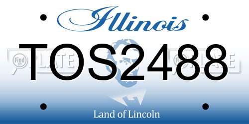 TOS2488 Illinois License Plate