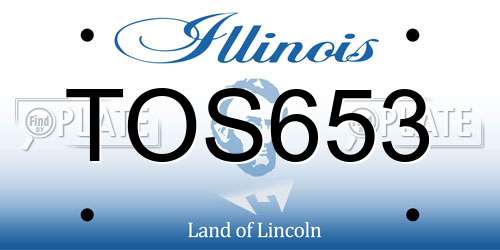 TOS653 Illinois License Plate