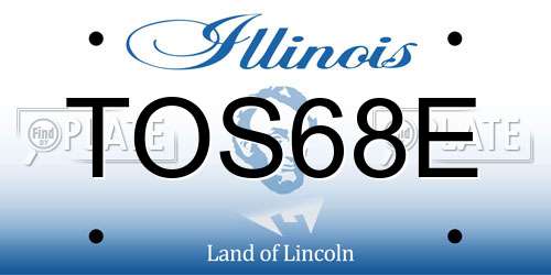 TOS68E Illinois License Plate