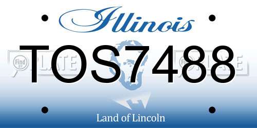 TOS7488 Illinois License Plate