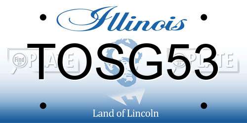 TOSG53 Illinois License Plate
