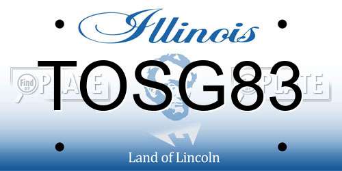 TOSG83 Illinois License Plate