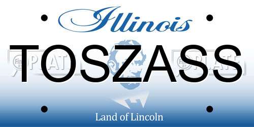 TOSZASS Illinois License Plate