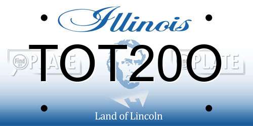 TOT20O Illinois License Plate