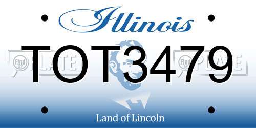 TOT3479 Illinois License Plate