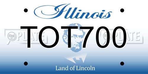 TOT700 Illinois License Plate