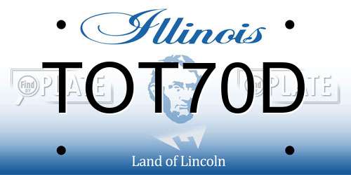 TOT70D Illinois License Plate