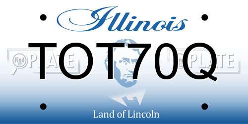 TOT70Q Illinois License Plate