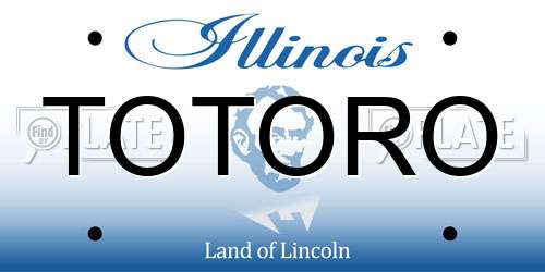 TOTORO Illinois License Plate