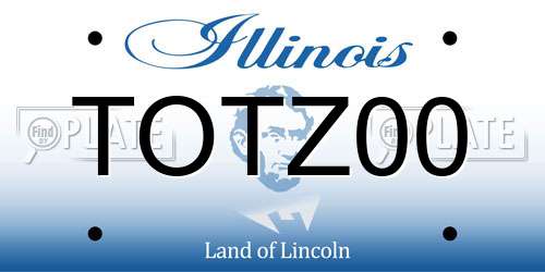 TOTZ00 Illinois License Plate