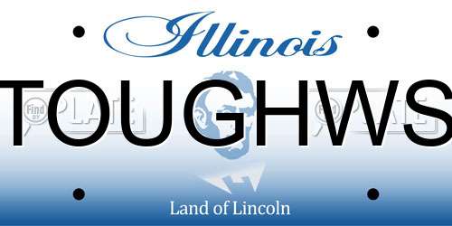 TOUGHWS Illinois License Plate